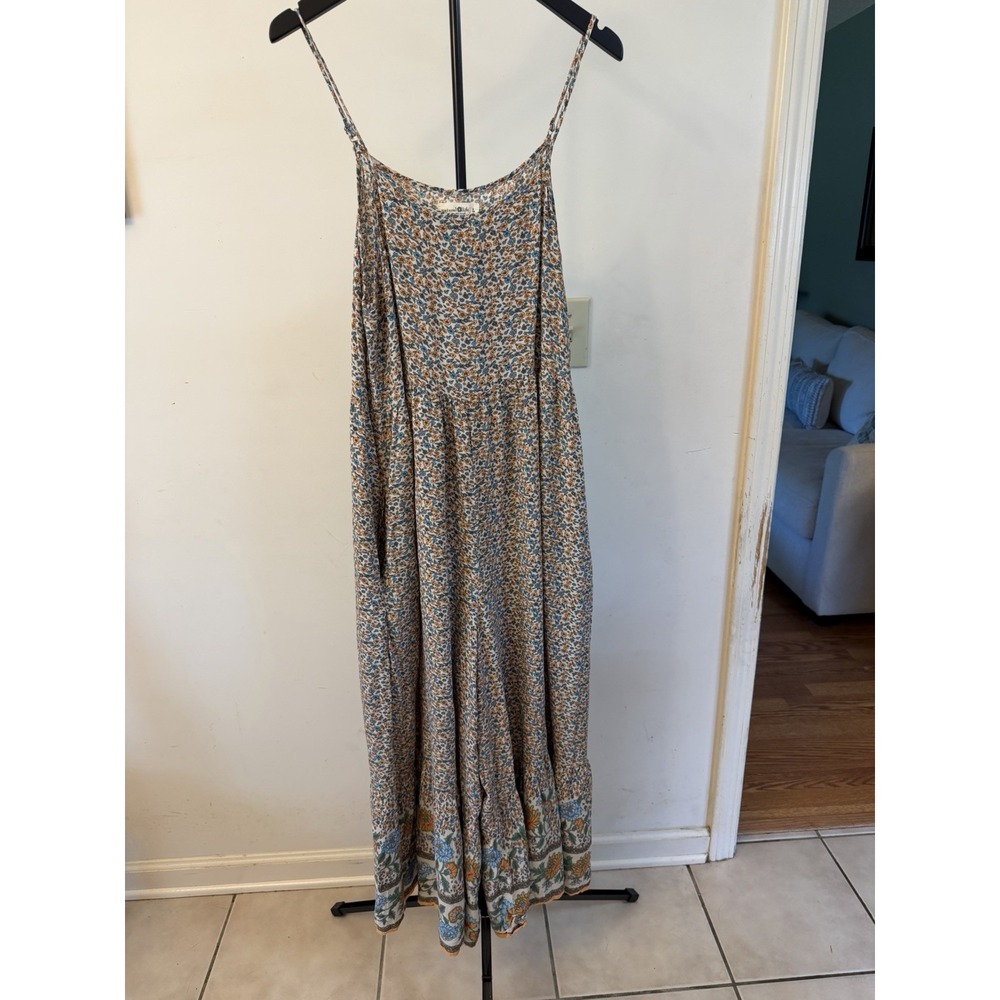 Natural Life Palazzo Wide Leg Jumpsuit Floral Womens Large Boho